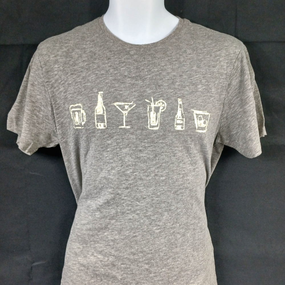 Soft Cotton Banana Republic Gray Graphic T-Shirt